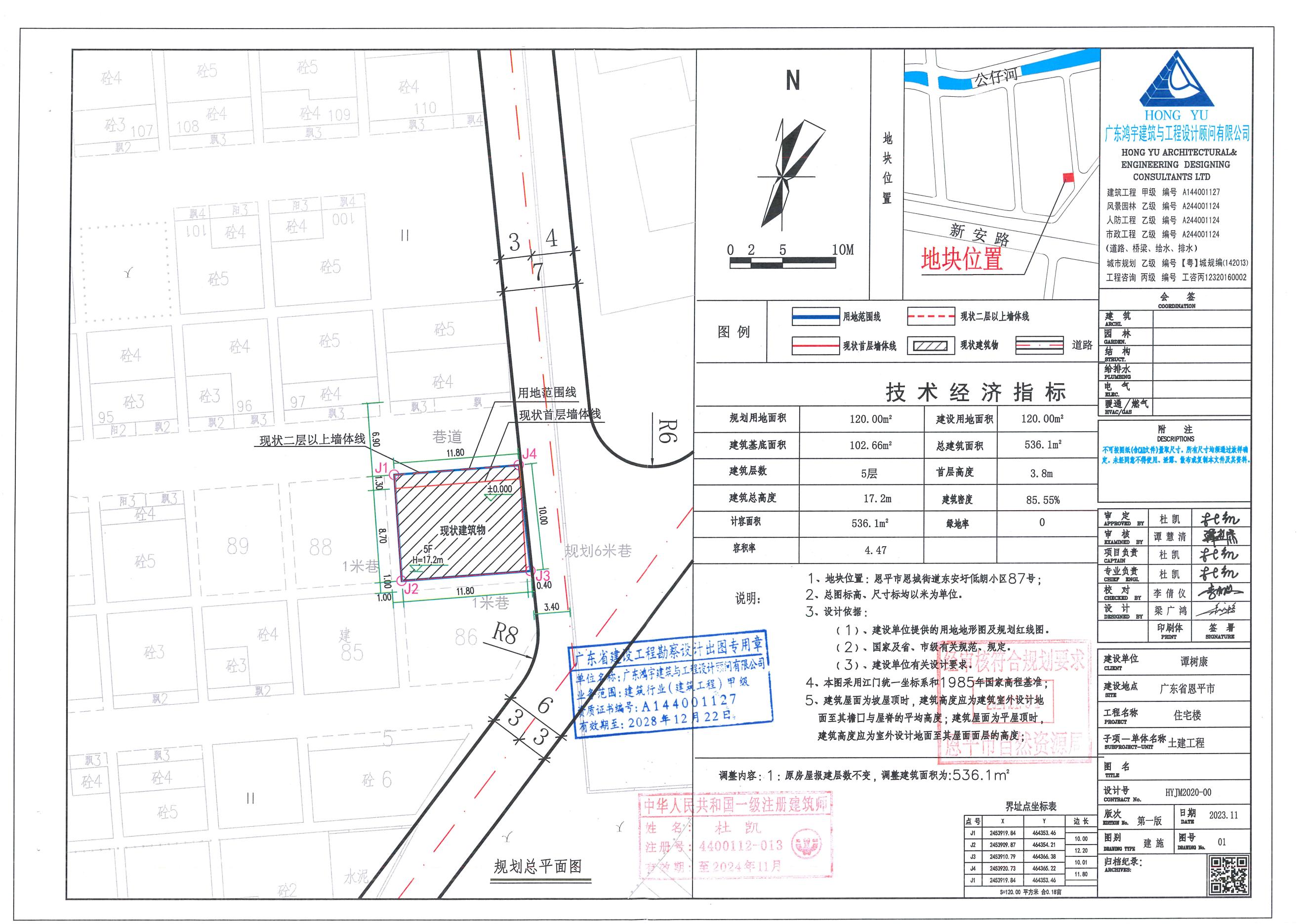 【批后公告】恩平市恩城街道東安圩低朗小區(qū)87號(hào)規(guī)劃總平面圖.jpg
