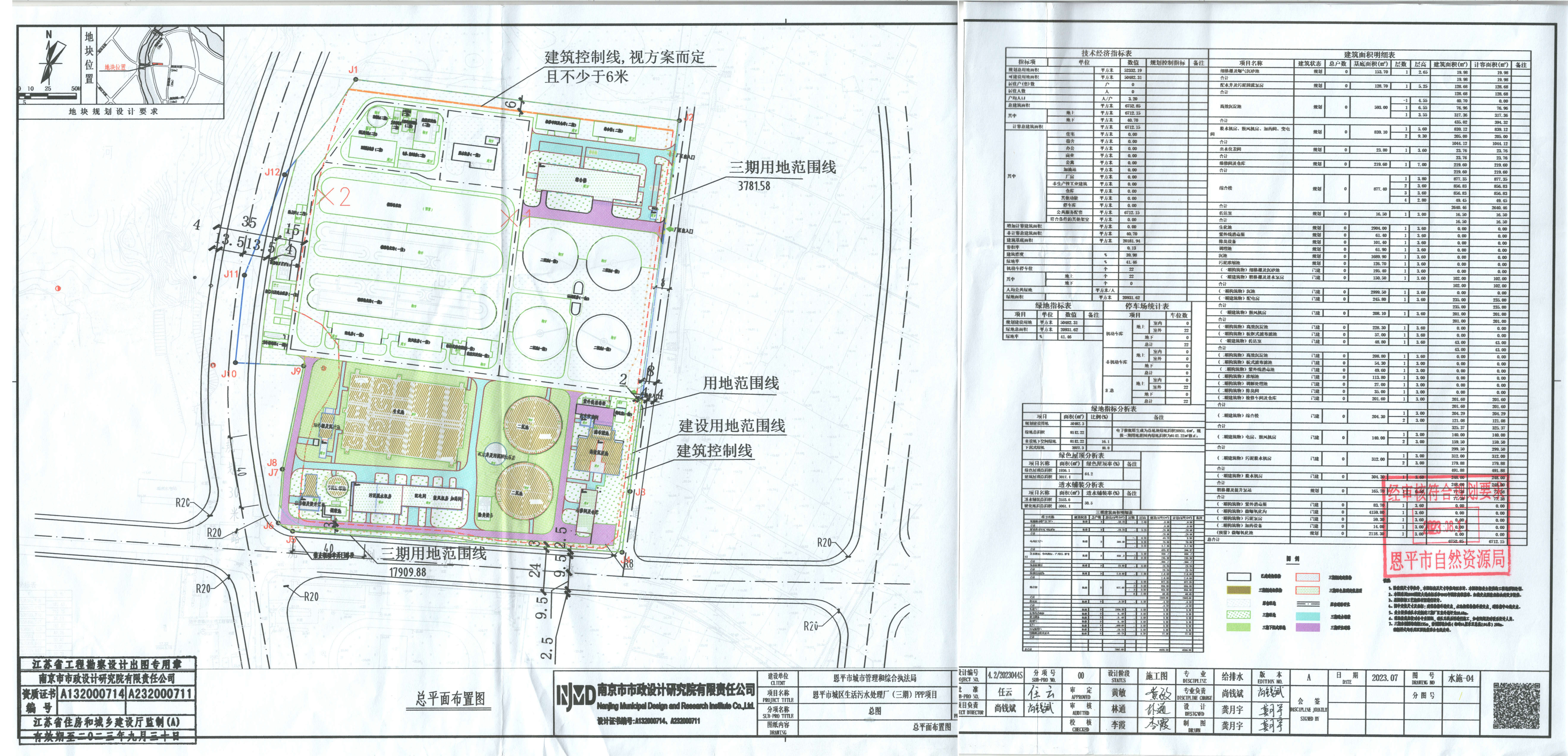 【批后公告】恩平市東安街道辦事處塘洲村委會長朗（土名）一帶土地、恩平市污水廠一期南側(cè)地塊的總平圖.jpg